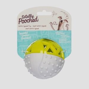 Totally Pooched Catch N' Squeak Dog Ball, Foam Rubber, 3.5"